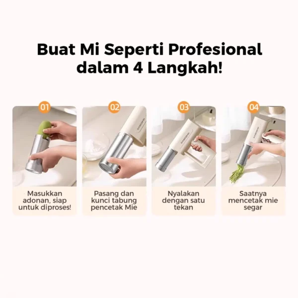 GASCOMP EKPM 01 Pasta Maker Alat Pembuat Mie & Adonan Otomatis Tanpa Listrik - Image 3