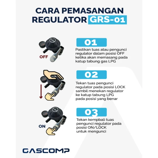 GASCOMP - Regulator Meter Superlock 01 Klik (GRS-01) - Image 3