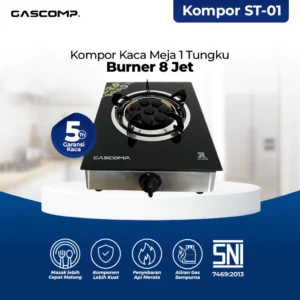 GASCOMP Kompor Gas Meja 8 Jet ST01