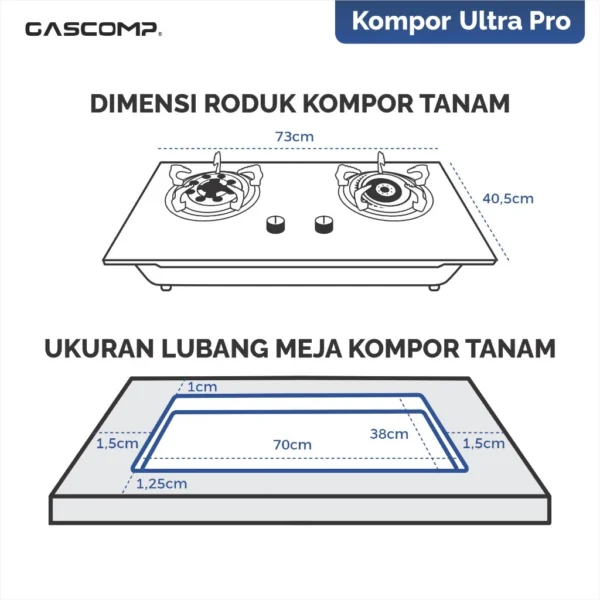GASCOMP Kompor Tanam 2 Tungku - Image 4
